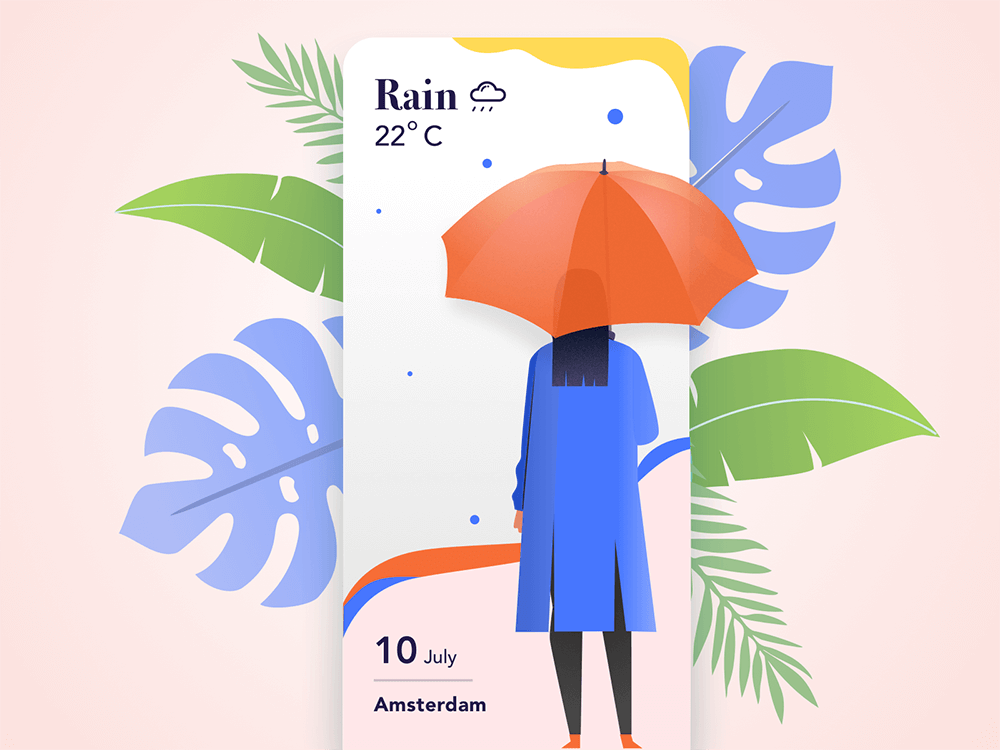 天气打伞