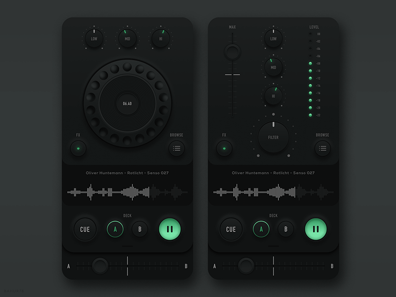 黑色拟物调音app