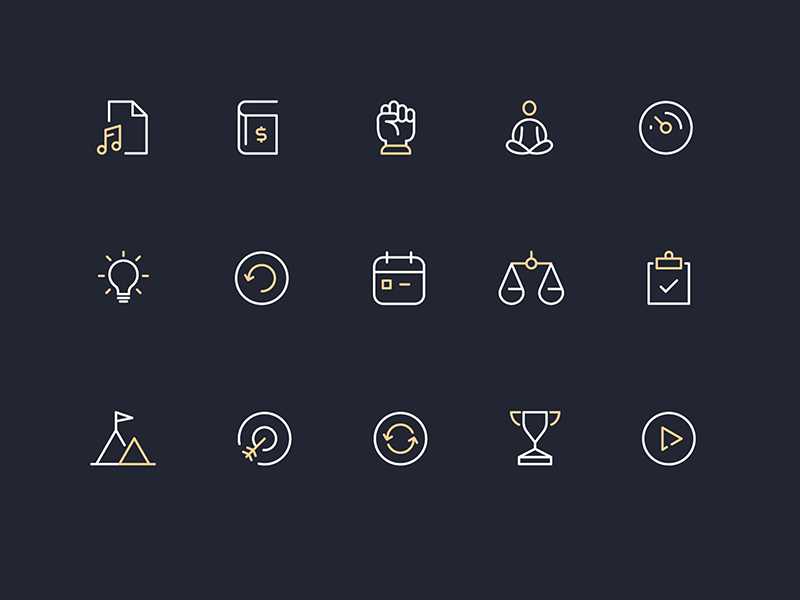 黄白线条icon