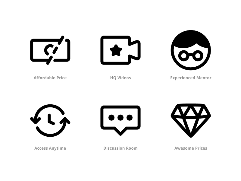 黑色粗线条icon