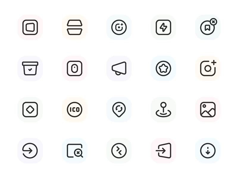黑色线条icon