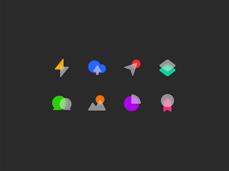 半透明彩色icon